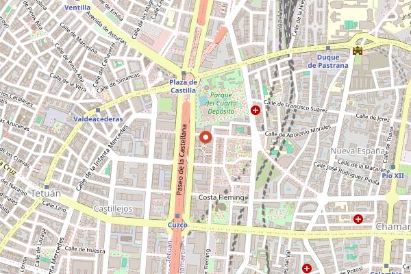 Map showing Ugo Chan in Madrid