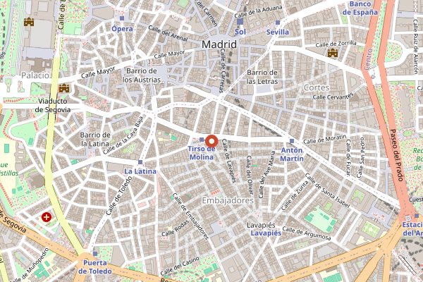 Map showing Context Travel in Madrid