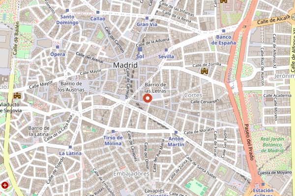 Map showing Devour Madrid in Madrid