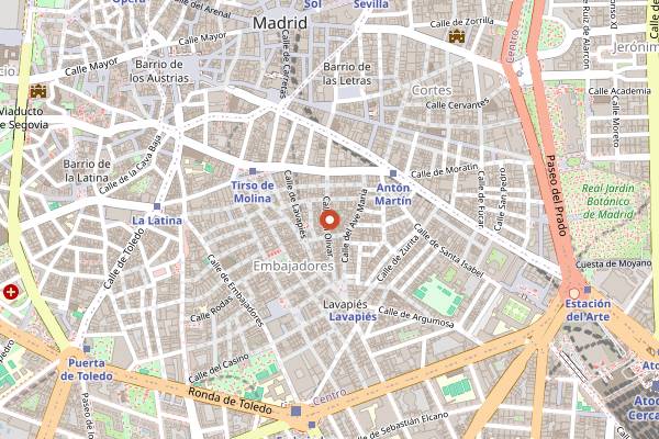 Map showing Devour Madrid in Madrid