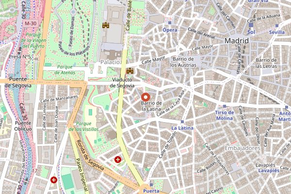 Map showing Eating Europe in Madrid