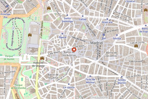 Map showing Madrid Food Tour in Madrid