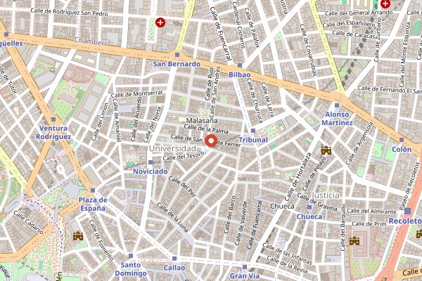 Map showing Casa do Companeiro in Madrid