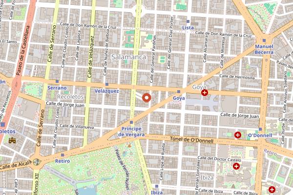 Map showing Curry y Canela in Madrid