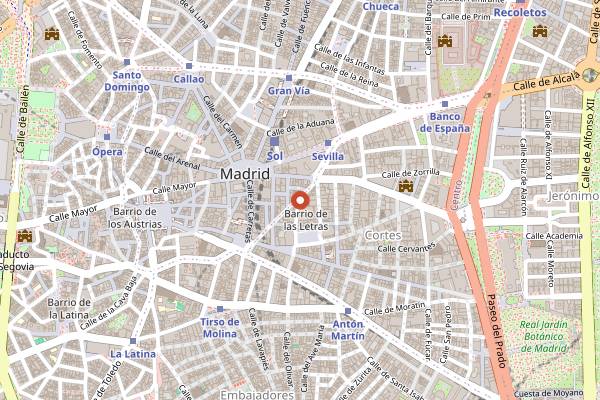 Map showing Garelos in Madrid