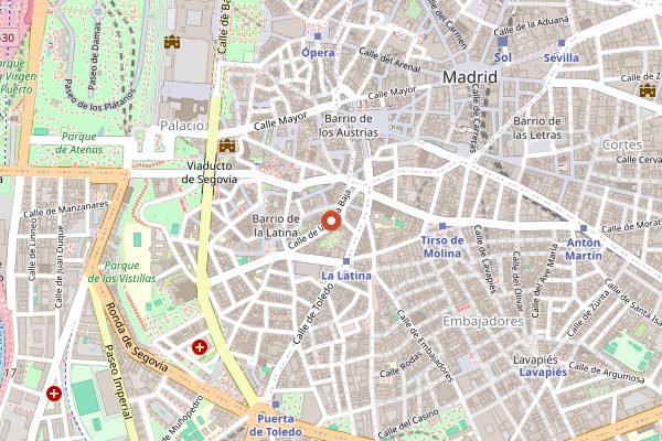 Map showing La Pequena Graciela in Madrid