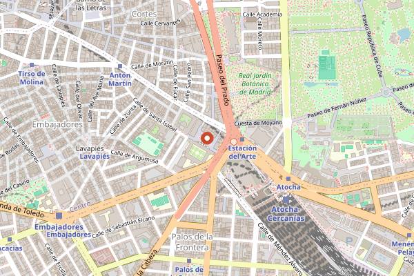 Map showing Pinocchio Sánchez Bustillo in Madrid