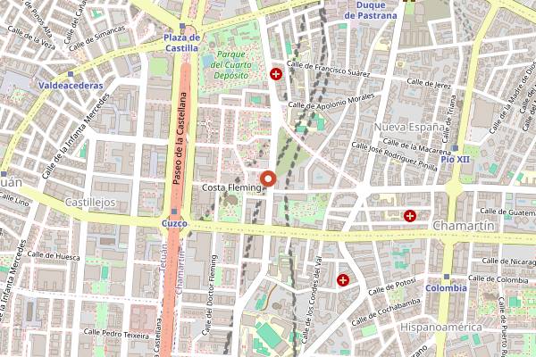 Map showing Restaurante El Puchero in Madrid