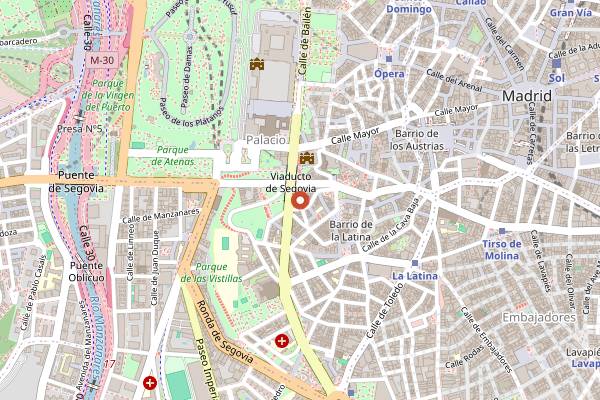 Map showing Terraza Collins in Madrid