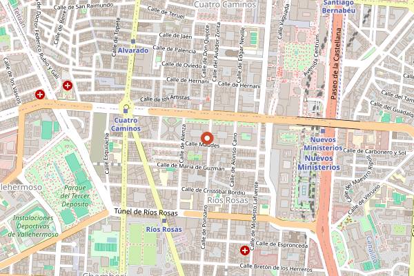 Map showing Vaiven in Madrid