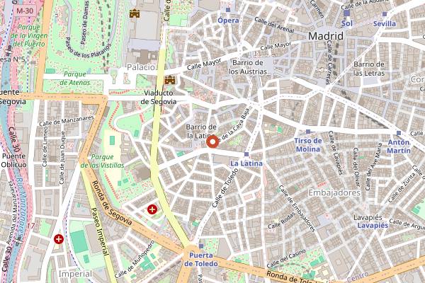 Map showing Pez Tortilla in Madrid