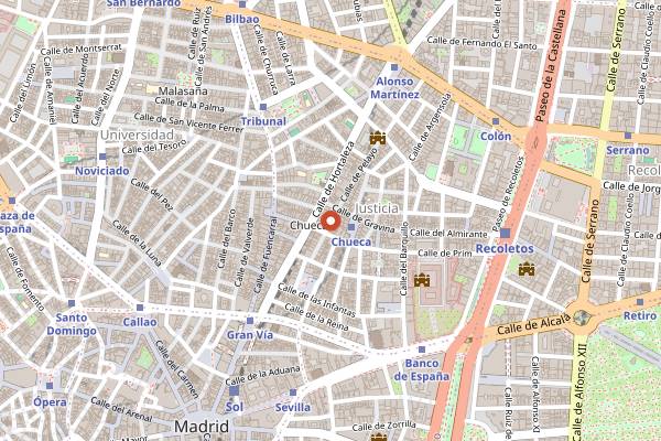 Map showing Boyberry Madrid in Madrid
