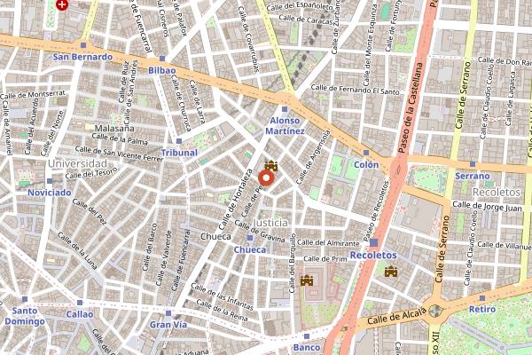 Map showing DLRO Live in Madrid