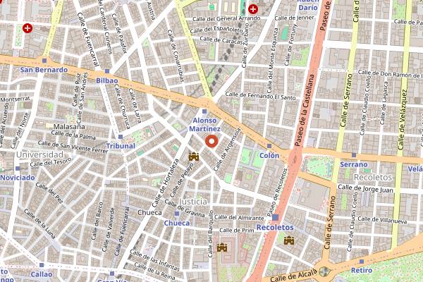 Map showing El Willy HiFi in Madrid