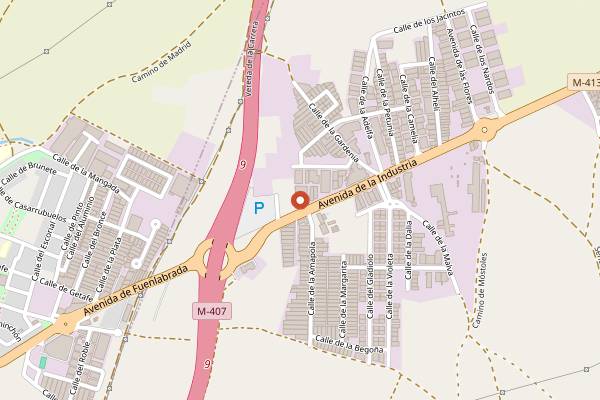 Map showing Fabrik in Madrid