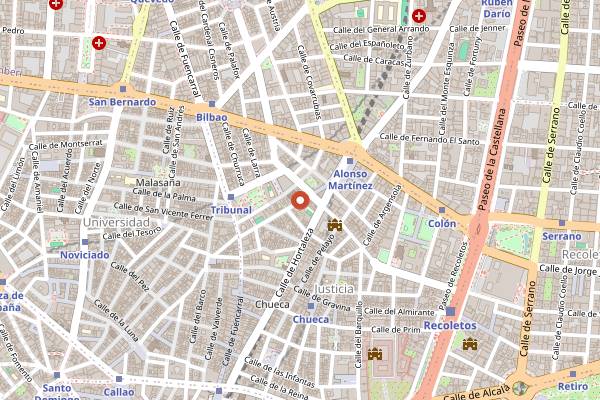 Map showing Macera Taller Bar in Madrid