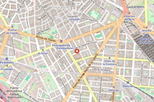 Map showing Sala Villanos in Madrid