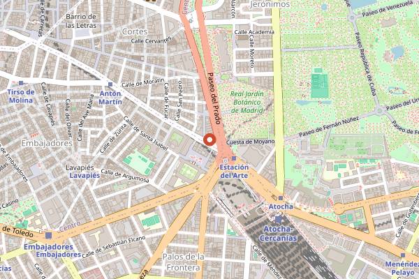 Map showing Teatro Kapital in Madrid