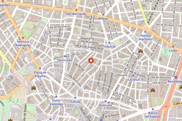 Map showing Casa Julio in Madrid