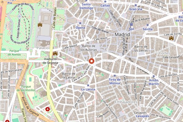 Map showing Casa Revuelta in Madrid