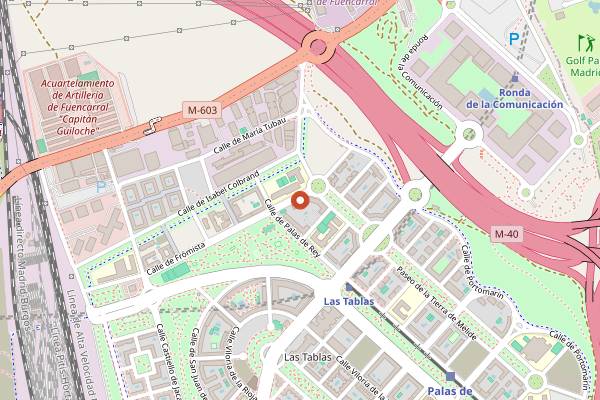 Map showing La Mano de Pablo in Madrid