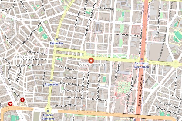 Map showing Viavelez in Madrid