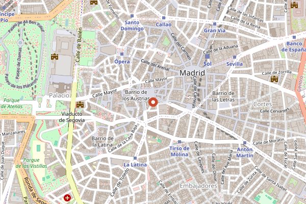 Map showing Bar La Ideal in Madrid