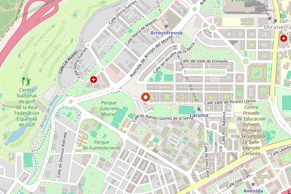 Map showing Angelita Madrid in Madrid