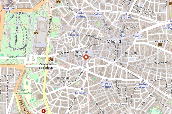 Map showing El Pulpito in Madrid