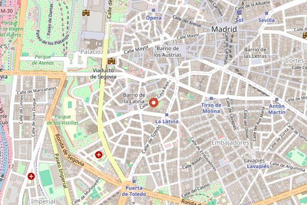 Map showing El Rincon de Jaen in Madrid