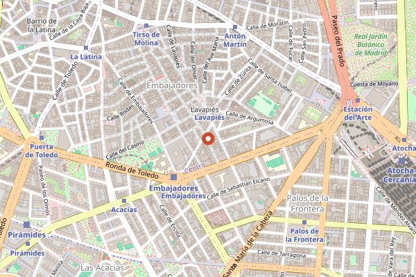 Map showing La Fisna in Madrid