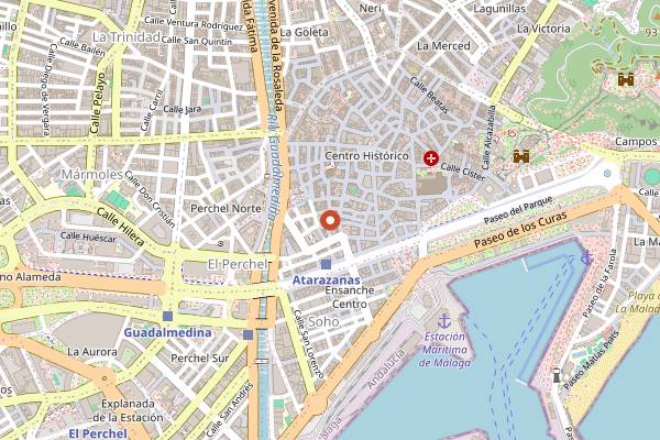 Map showing La Mallorquina in Málaga