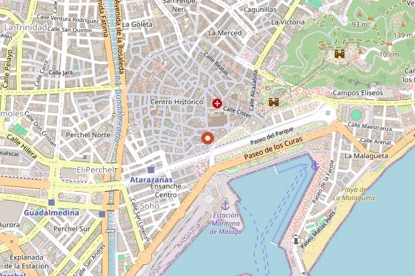 Map showing La Terraza Molina Lario in Málaga