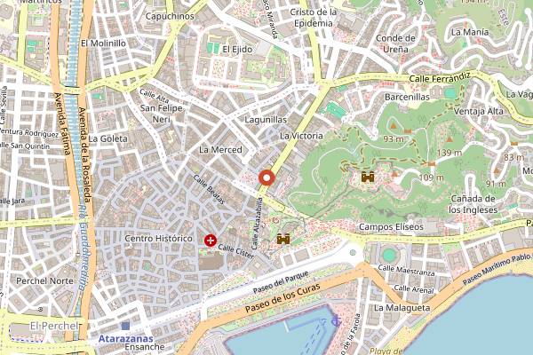 Map showing BYOKO in Málaga