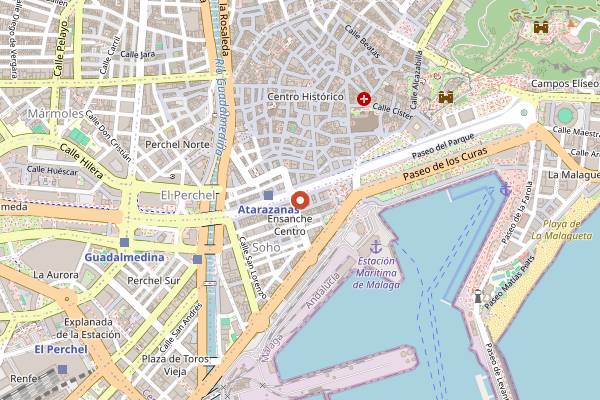 Map showing La Barra de Doña Inés in Málaga