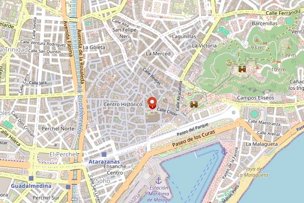 Map showing Bun and Coffee in Málaga