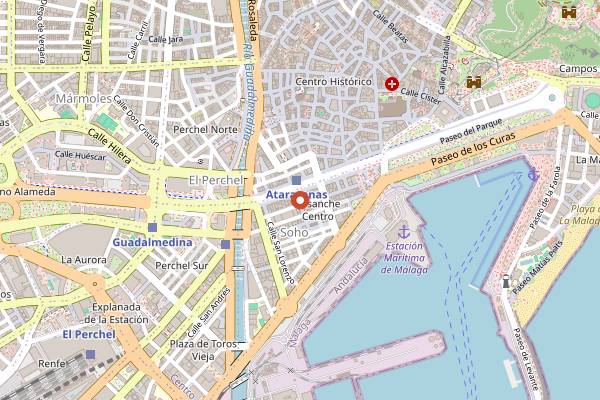 Map showing Santa Roaster in Málaga