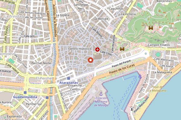 Map showing Blossom in Málaga
