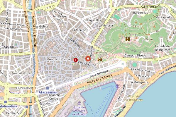 Map showing Kaleja in Málaga
