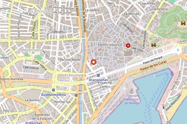 Map showing Palodú in Málaga