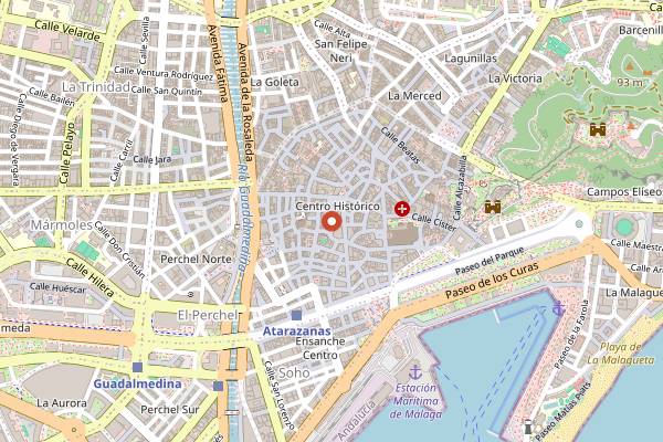 Map showing El Gallo Ronco in Málaga
