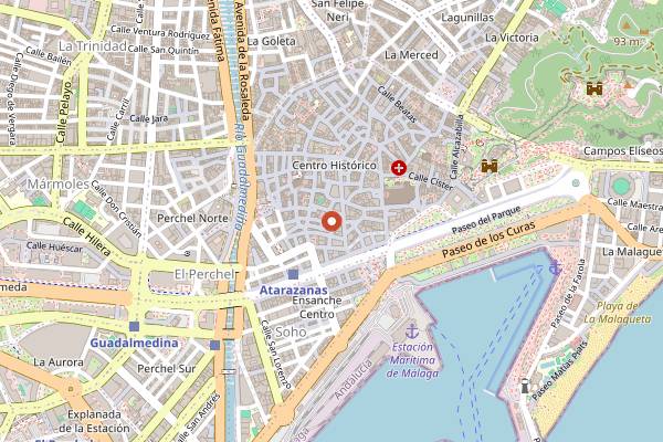 Map showing Mesón Lo Güeno in Málaga