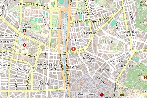 Map showing Mercado de Salamanca in Málaga