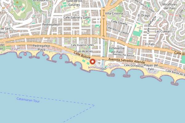 Map showing Los Cuñaos in Málaga
