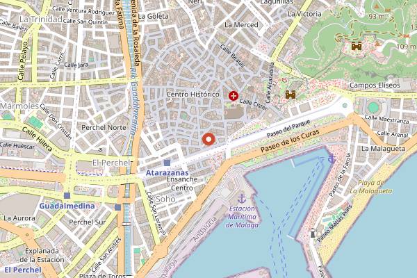 Map showing Los Mellizos in Málaga