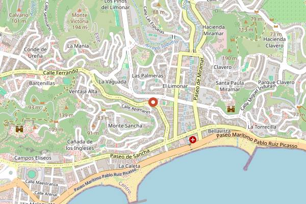 Map showing Casa de Vinos La Odisea in Málaga