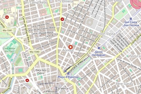 Map showing Adalt Brewing in Palma