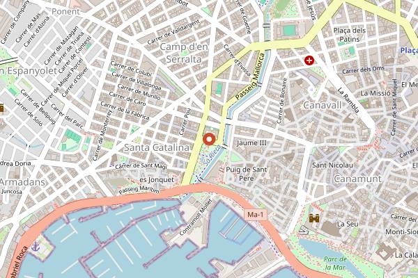 Map showing Café Poupette in Palma
