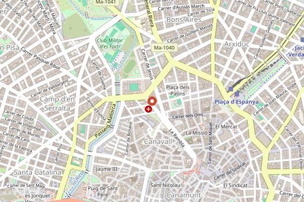 Map showing Bodega La Rambla in Palma