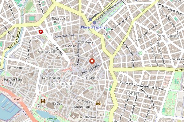 Map showing Can Trispol in Palma